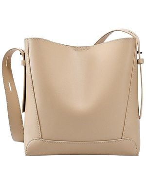 Adele Berto Leather Shoulder Bag - Natural