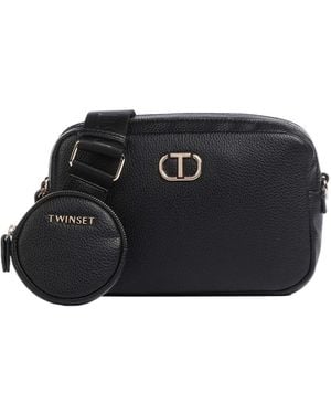 Twin Set Zippered Camera Bag - Black