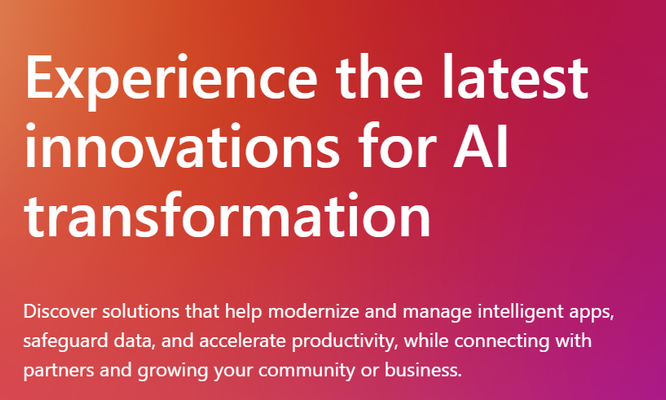 Experience the latest innovations for Al transformation