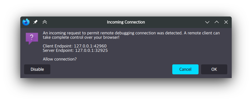 Proton dialog