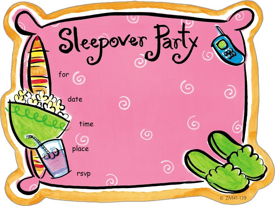 Zoomerang slumber party invite 8 ct free shipping clip art