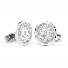 Virginia Military Institute Cufflinks in Sterling Silver Shot #1