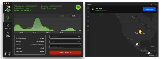IPVanish's desktop apps are almost identical, so it's easy to switch from a Mac to a PC