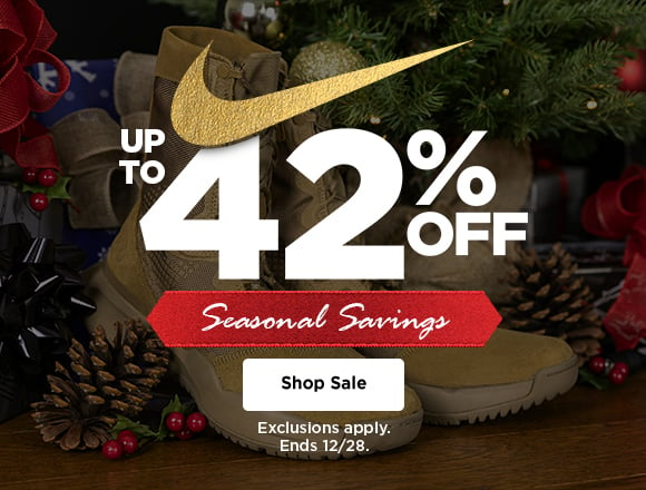 up to 42% off NIKE. shop sale. exclusions apply. ends 12/28.