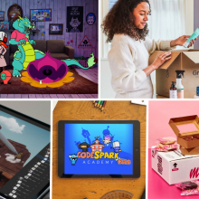 a collage of digital gifts