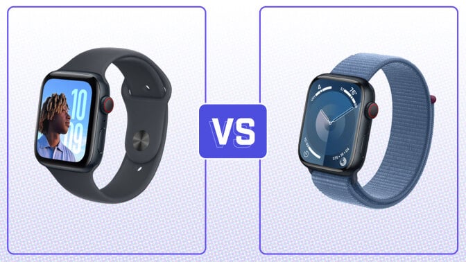 Apple Watch SE and Apple Watch 9