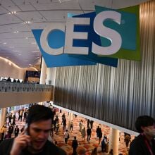 Attendees walk through the Consumer Electronics Show