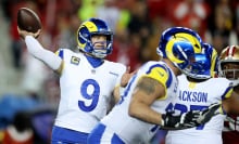 Matthew Stafford of the Los Angeles Rams throws a pass