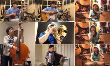 Socially distant performance of the Animal Crossing theme will brighten your day