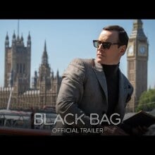 Michael Fassbender in front of Big Ben in "Black Bag."