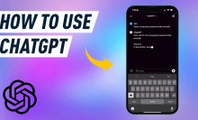 an arrow pointing to a phone with the chatgpt app