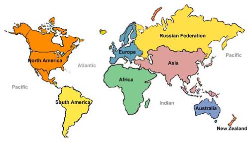 Simple World Map With Countries