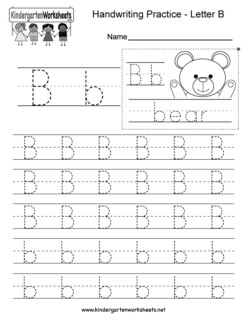 Letter B Writing Practice Worksheet. This Series Of pertaining to Letter B Worksheets For Kindergarten