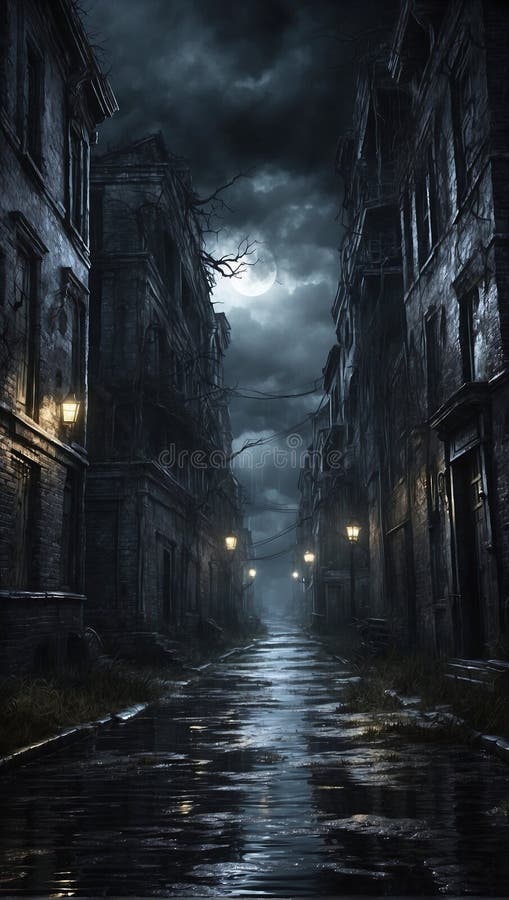 Creepy Streets Stock Illustrations – 220 Creepy Streets Stock ...