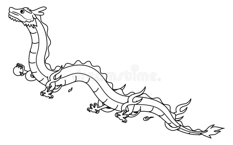 New Year S Greeting Card for the Year of the Dragon 2024, Silhouette of ...