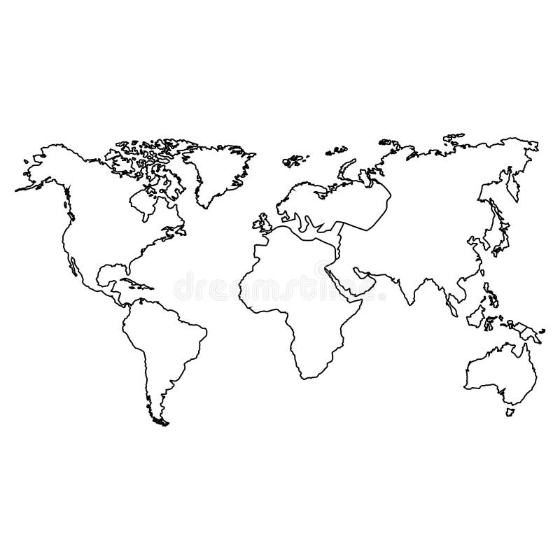 Sketch of world map stock vector. Illustration of geography - 22334002