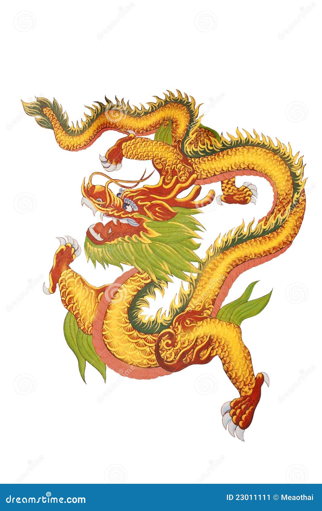 Chinese draak stock illustratie. Illustration of goud - 23011111