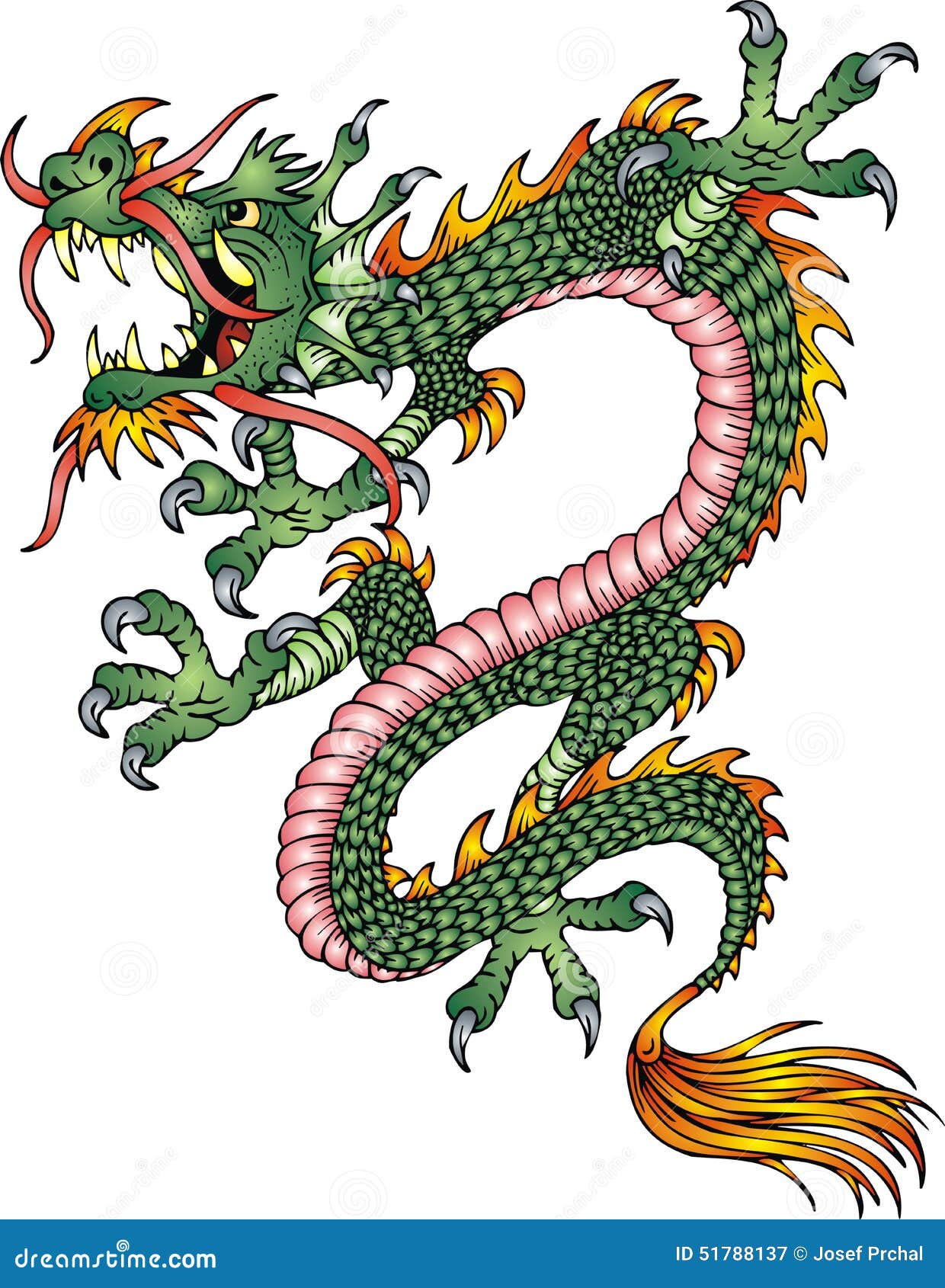 Chinese dragon stock vector. Illustration of christmas - 51788137