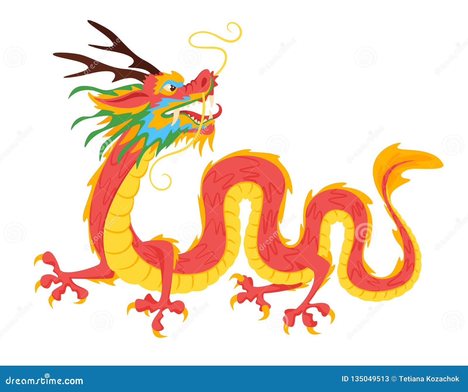 Chinese traditional dragon stock vector. Illustration of concept ...