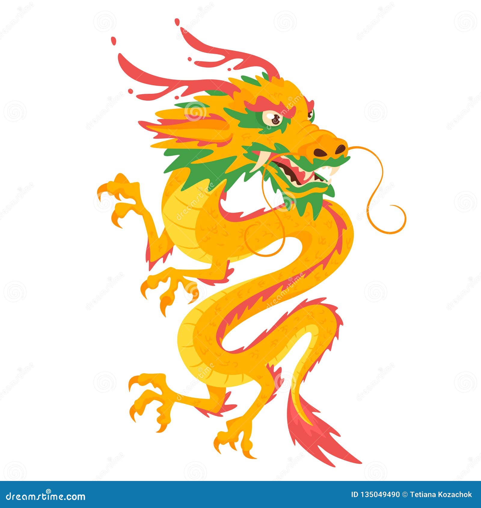 Chinese traditional dragon stock vector. Illustration of holiday ...