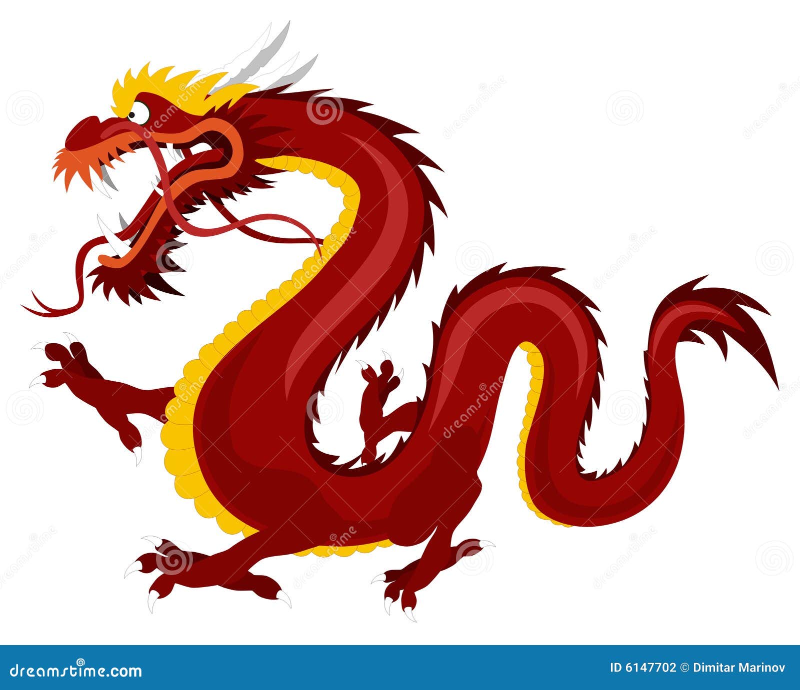 Dragon stock vector. Illustration of sign, colored, dragon - 6147702