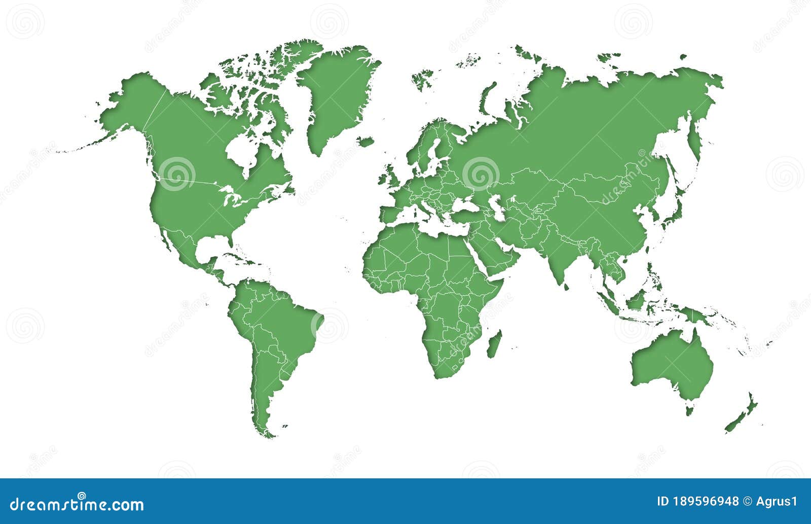 World Map With Borders And Names