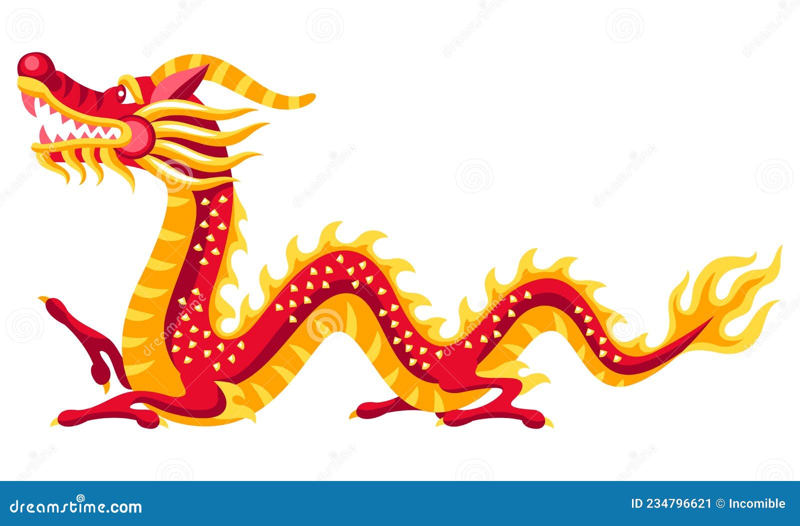 Illustration of Chinese Dragon. Asian Tradition Symbol Stock Vector ...