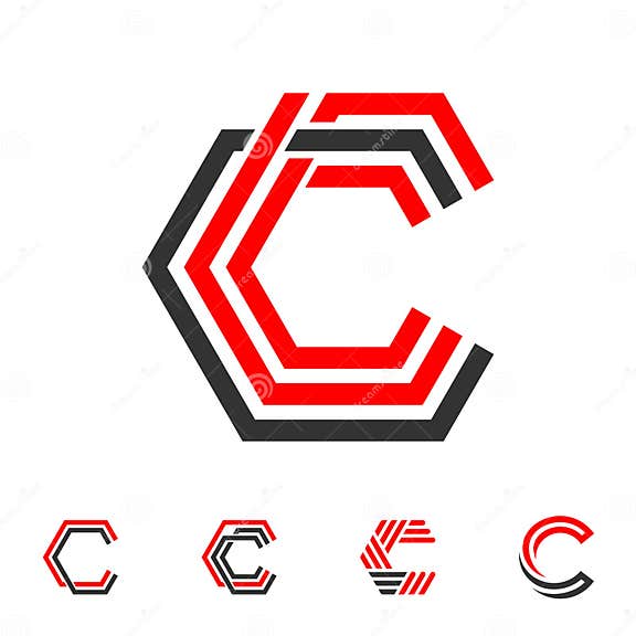 LINE LETTER C LOGO stock vector. Illustration of alphabet - 131889458