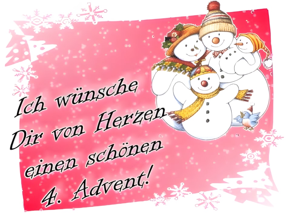 Ich wünsche Dir von Herzen einen schönen 4. Advent!