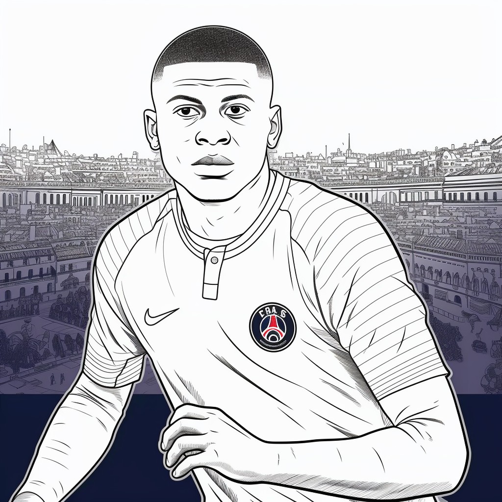 Kylian Mbappé Kleurplaten