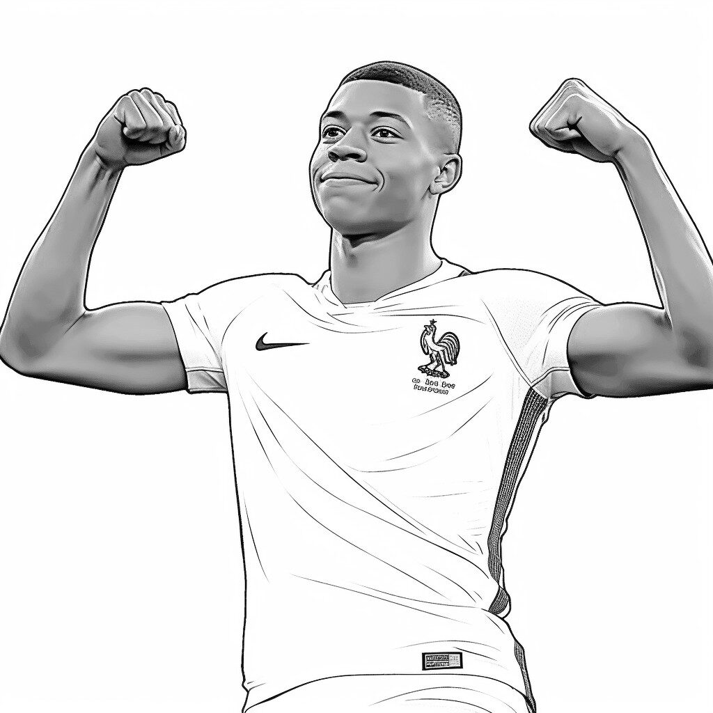 Disegni da colorare di Kylian Mbappé