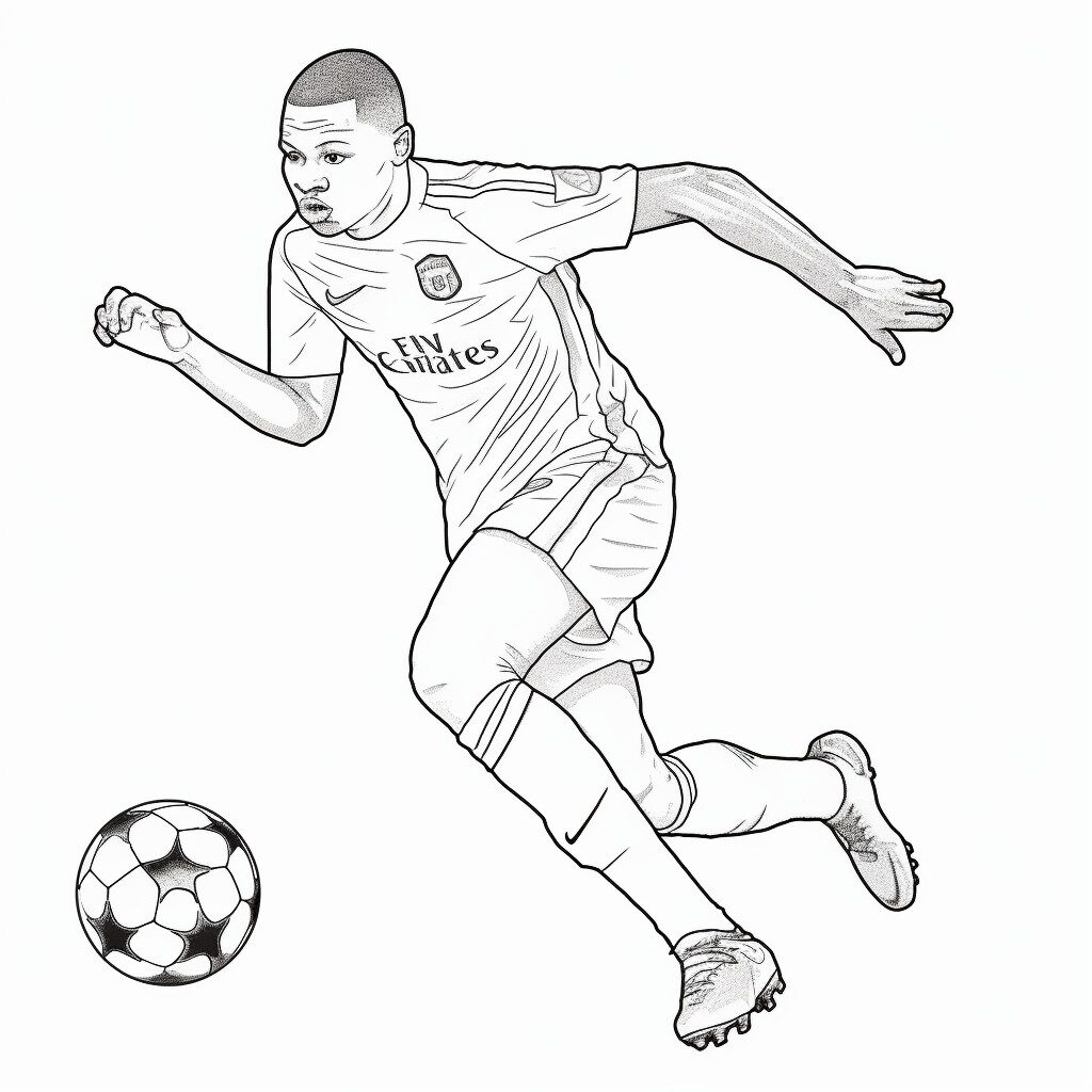 Disegni da colorare di Kylian Mbappé