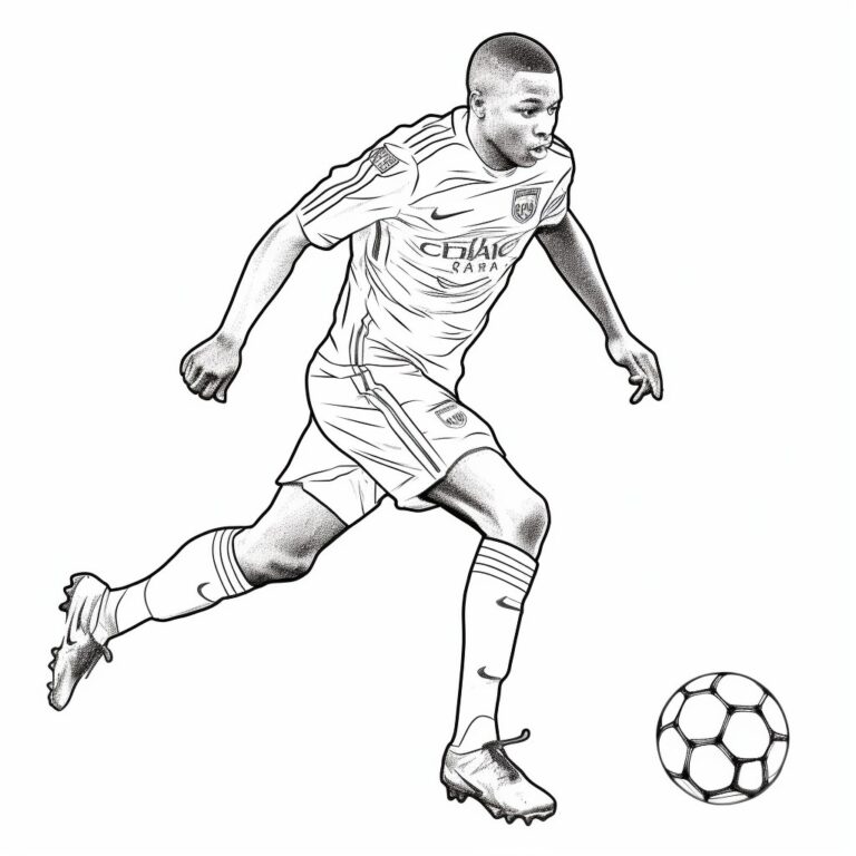 Disegni da colorare di Kylian Mbappé