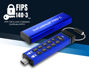 iStorage's datAshur PRO+C &amp; PRO+A Encrypted Flash Drives Obtain FIPS 140-3 Level 3 Validation