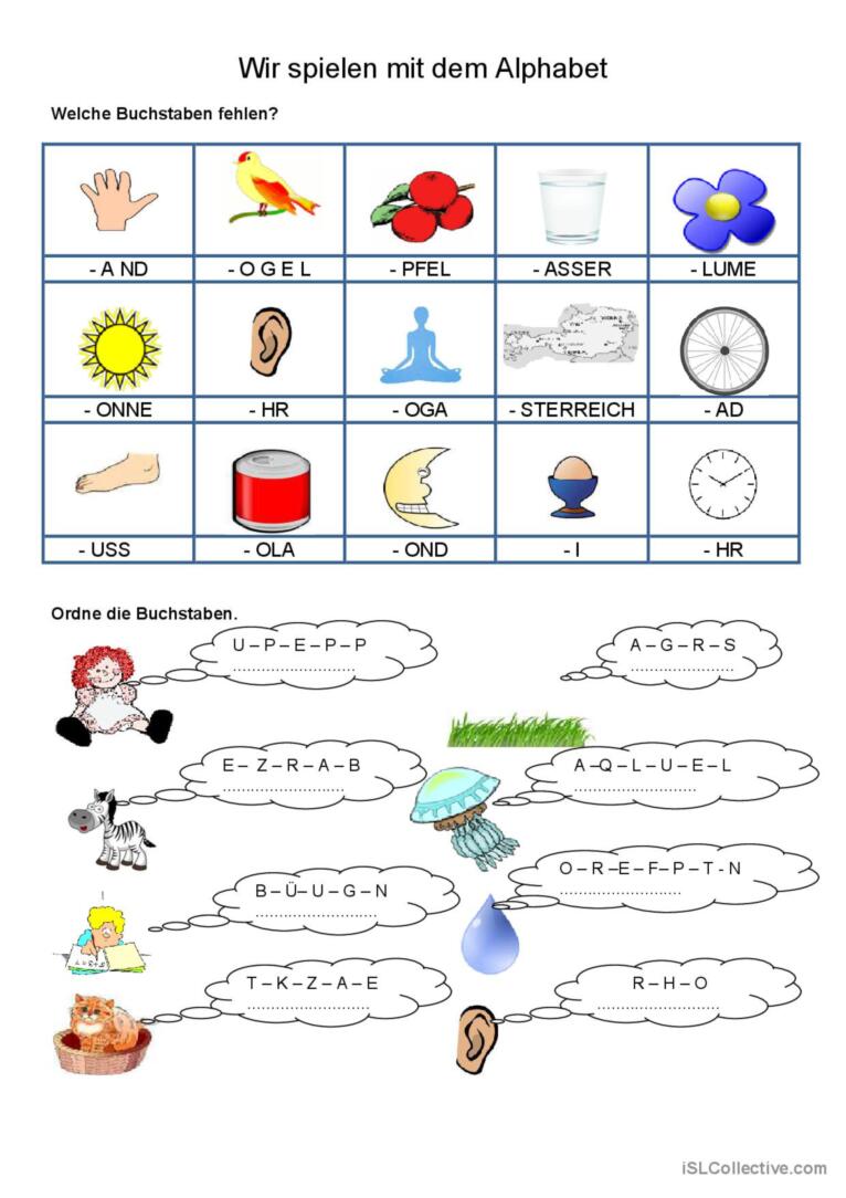 Willkommen auf Deutsch - Alphabet