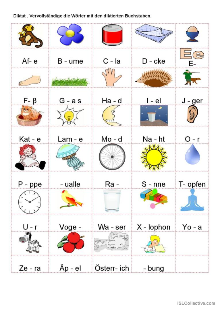 Willkommen auf Deutsch - Alphabet