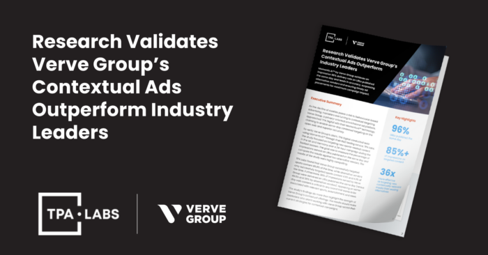 Research: Verve’s Contextual Targeting Outperforms Industry Leaders in Test