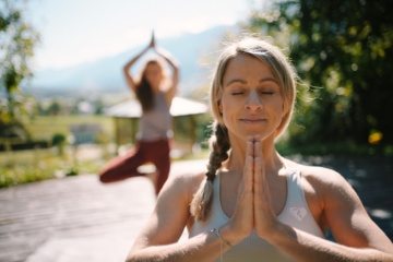 Yoga im der daberer. das biohotel