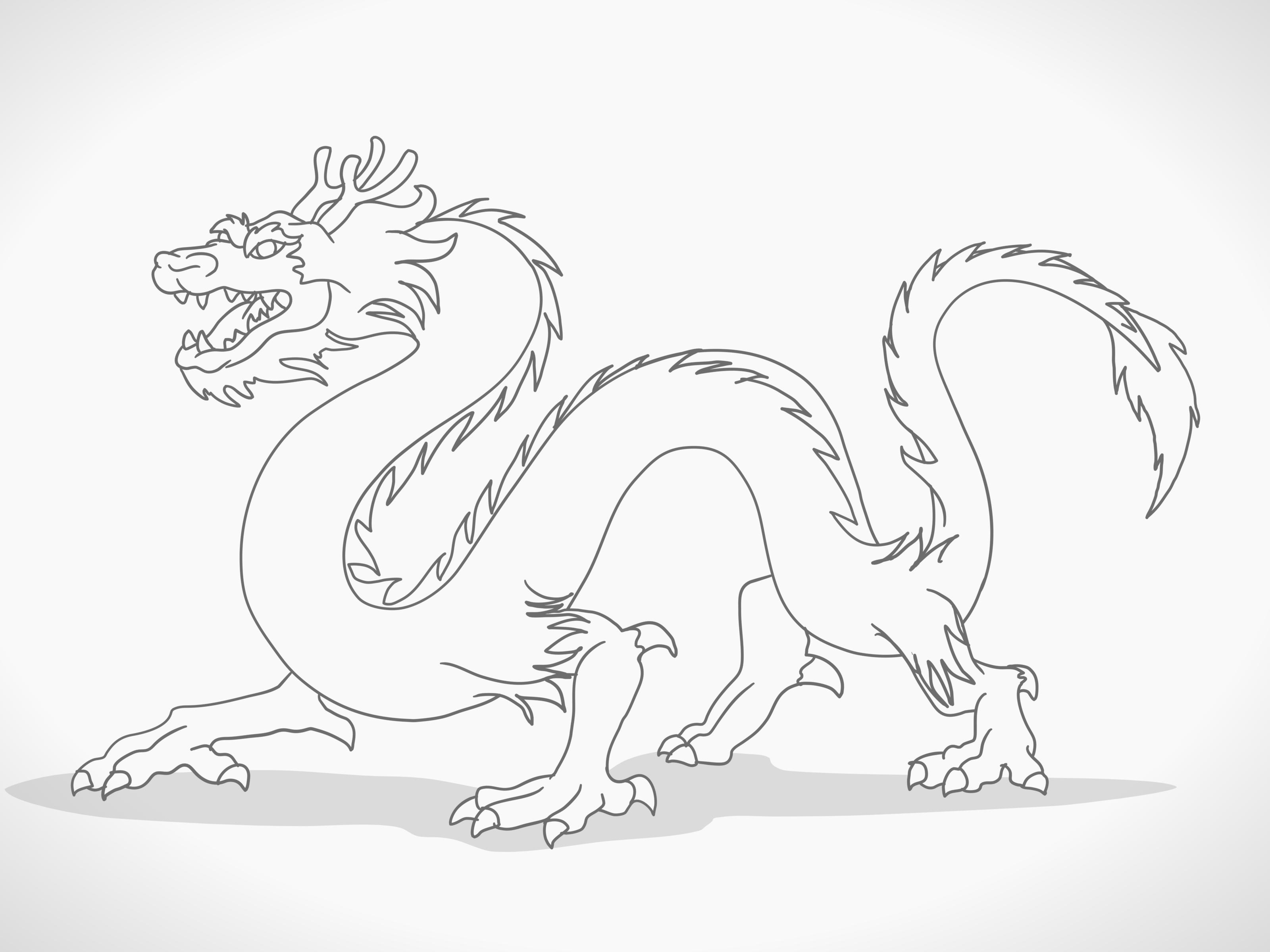 Dragon drawing for beginners - cloudslasem