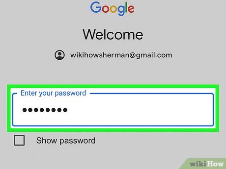 Step 6 Enter your password.