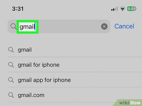 Step 2 Search for Gmail.