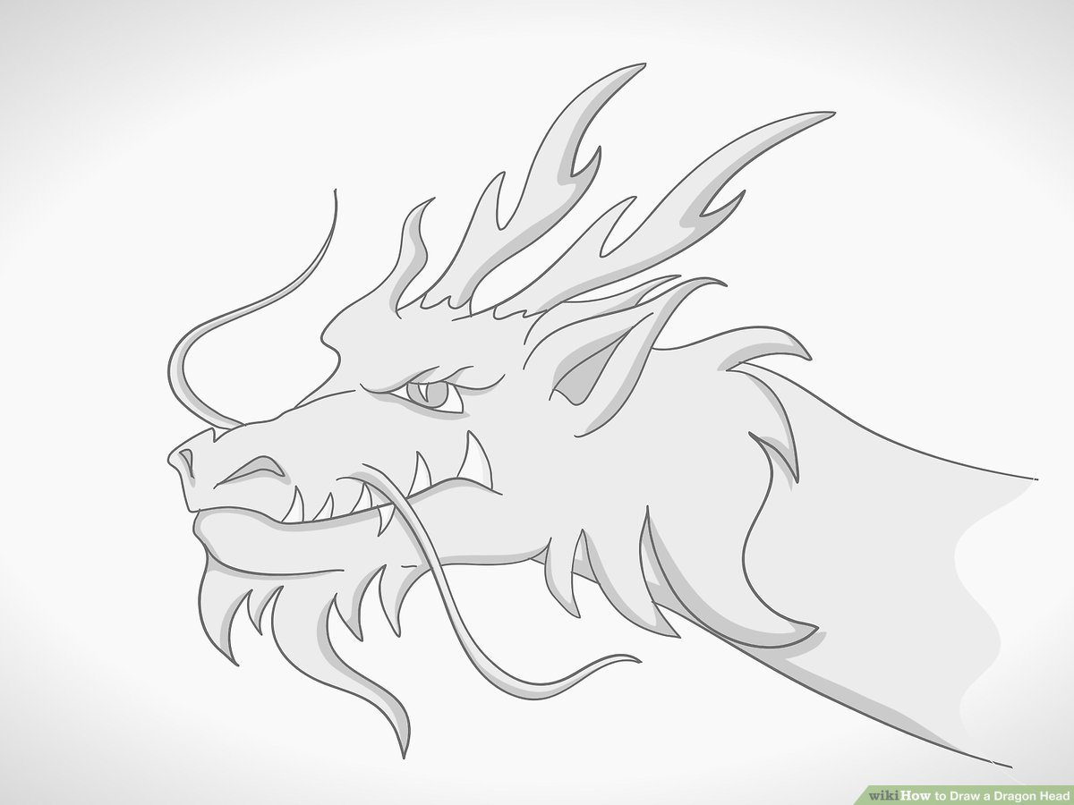 How To Draw A Cool Dragon Head