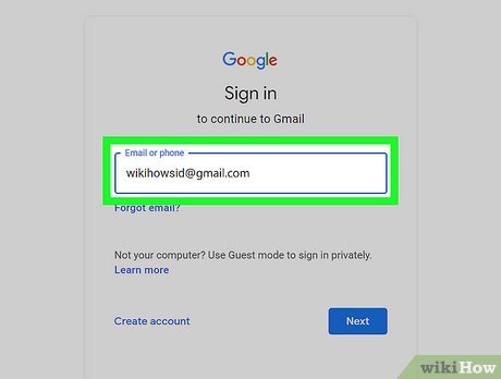 Step 4 Enter the Gmail email address.