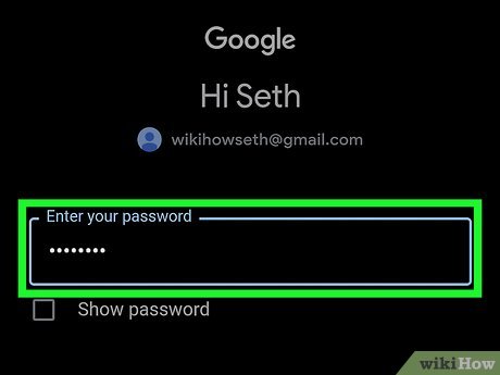 Step 5 Enter your password.