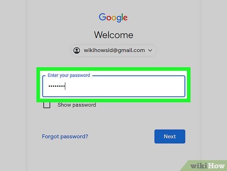 Step 6 Enter your password.