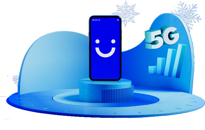 visible phone on podium with snowflakes