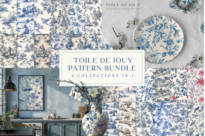 Toile de Jouy Patterns Bundle.