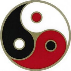 ☯~Yin y Yang~☯ ☯•ϓᎥᑎ•ϓᗋᑎ૭•☯.｡.☯･ﾟ Triple yin-yang, red instead of grey ...