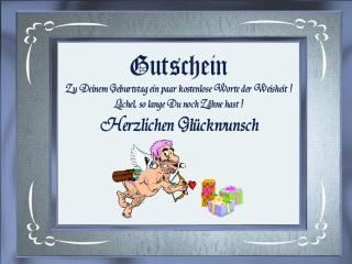 Geburtstag Spruche Gutschein Geburtstagspruchegutschein Frame Home Decor