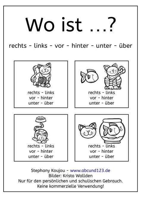 9 Links, rechts, oben, unten, vorne, hinten-Ideen | grundschule ...